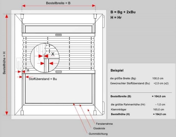 Plissee_Standard_Messung