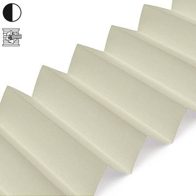 Muster Stoff Creme blickdicht B0122